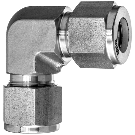 USA INDUSTRIALS 37 Deg Flared Fitting - 316SS - 90 Deg Elbow Connector - 1/4" OD ZUSA-TF-37FL-38